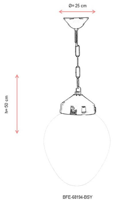 Opviq Lámpara de Araña Exterior BFE-68194-BSY Negro y Blanco